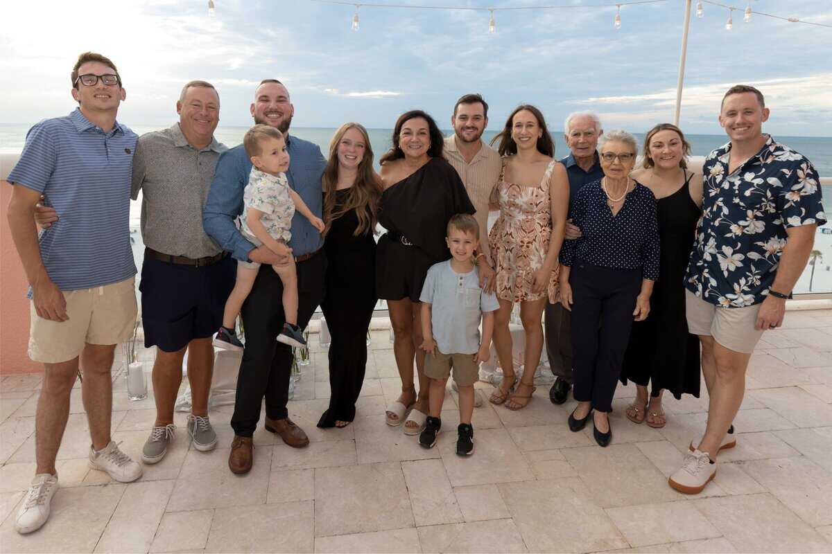 family at engagement