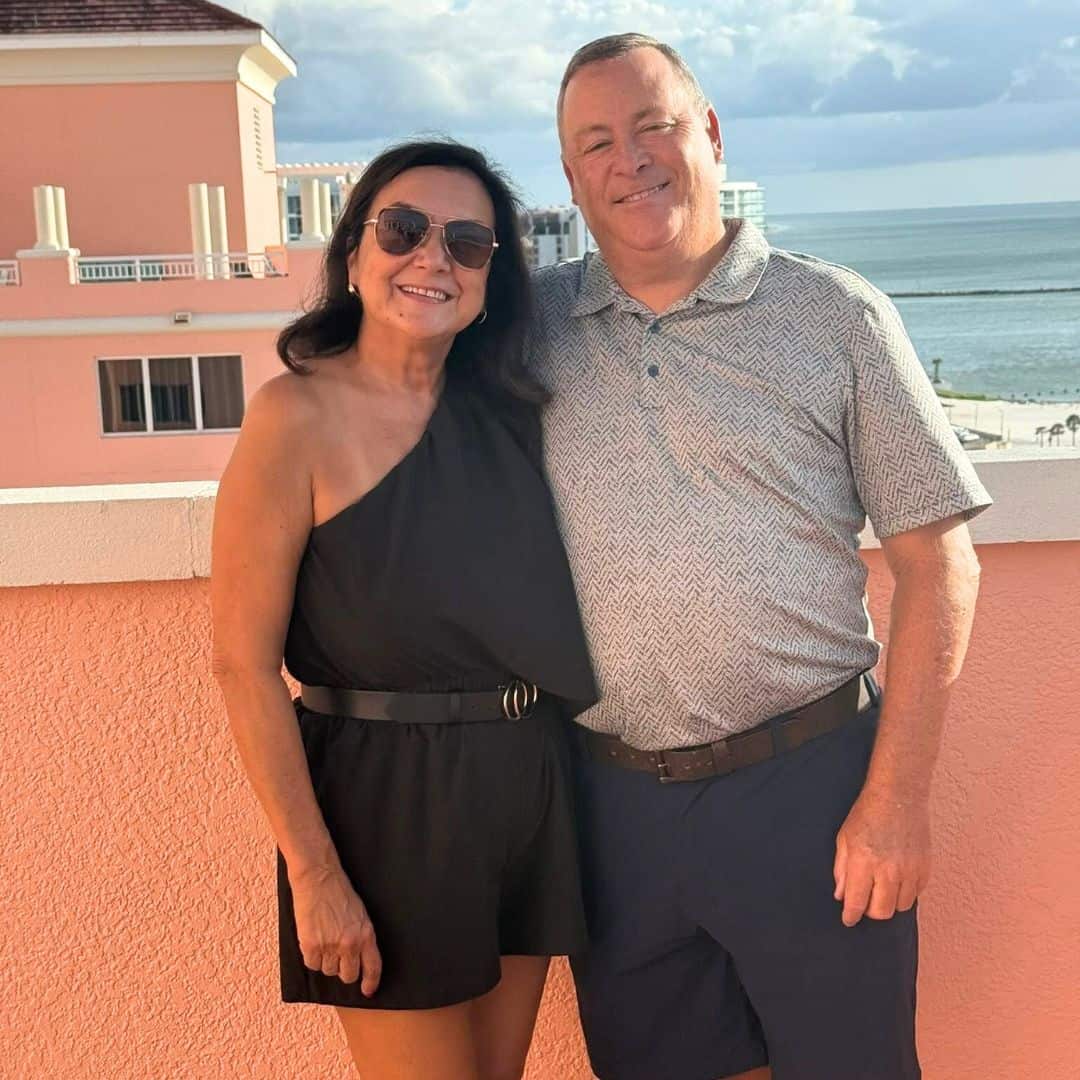 isabel and ron at the engagement